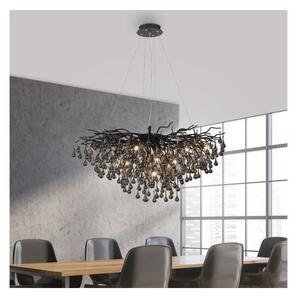 Paul Neuhaus 2192-18 - Závesný luster na lanku ICICLE 10xG9/40W/230V 50x100 cm čierna