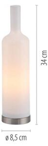 JUST LIGHT. 14006-16 - Stolná lampa BOTTLE 1xE14/25W/230V biela