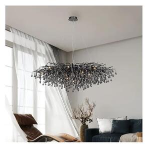 Paul Neuhaus 2031-18 - Závesný luster na lanku ICICLE 15xG9/40W/230V 75x150 cm čierna