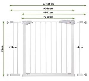 Ochranná bariéra pre deti 97 - 106 cm SPRINGOS SG0001BC