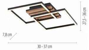 JUST LIGHT. 14053-79 - LED stropné svietidlo AKUSTIKA LED/15W/230V dub/čierna