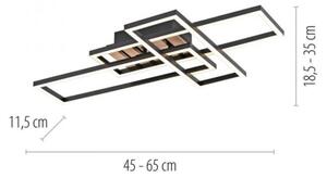 JUST LIGHT. 14051-79 - LED stropné svietidlo AKUSTIKA LED/20,5W/230V dub/čierna
