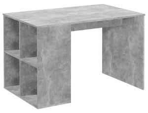 FMD Stôl s bočnými policami 117x73x75 cm farba betónu