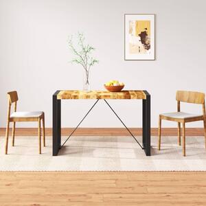 Jedálenský stôl, masívne surové mangovníkové drevo, 120 cm