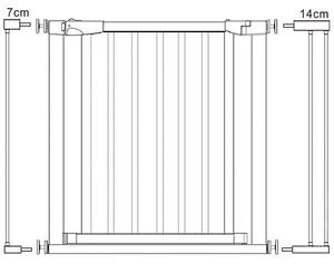 Ochranná bariéra pre deti 75-103 cm SPRINGOS SG0012AB