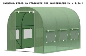Fólia bez konštrukcie na fóliovník 2 x 3,5 m Zelená