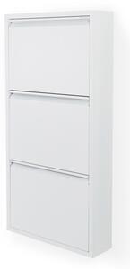 Biela kovová výklopná skrinka na topánky 50x103x15 cm Billy – Spinder Design