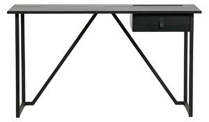 MUZZA Písací stôl luis 126 x 53 cm čierny