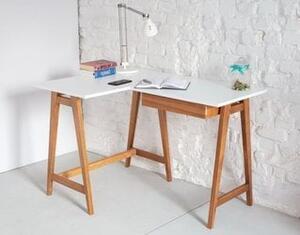 RAGABA Luka rohový písací stôl ľavý FARBA: biela