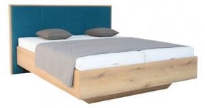 Drevená posteľ Leticia 180x200, dub, vr. matracov, roštu a ÚP