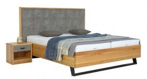 Masívna posteľ Leon 180x200, dub, vrátane matracov, roštu a ÚP