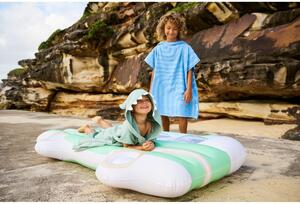 Modrá detská plážová osuška s kapucňou Sunnylife Terry, 6-9 rokov