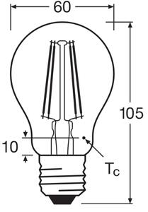 LED žiarovka CLASSIC FILAMENT A60 E27/7,5W/230V 2700K - Ledvance