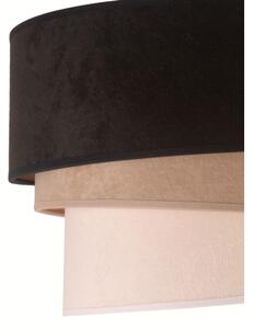 Duolla - Stropné svietidlo DEVON 1xE27/40W/230V pr. 45 cm čierna/béžová