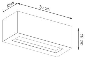 Sollux SL.0992 - Nástenné svietidlo VEGA 1xE27/60W/230V 30 cm betón