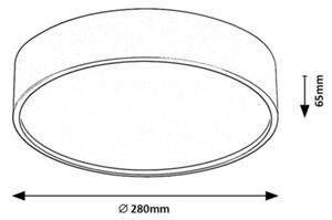 Rabalux 75010 - LED Stropné svietidlo LARCIA LED/18W/230V IP44 4000K strieborná