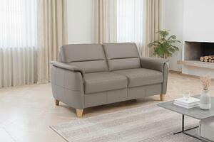 TROJMIESTNA POHOVKA, sivá, pravá koža Sit & More - Sedačky, Online Only