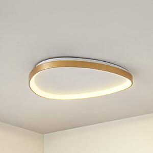 Lucande stropné LED svetlo Asken, 61 cm, zlaté, stmievateľné, Mosadz / zlato, Obývacia izba / jedáleň, Hliník, Moderný, Závesné svietidlo