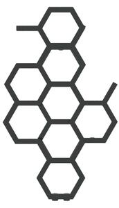 Terma24 Hex 821x486 vodný radiátor RAL 9005 MATT pololesk ZX