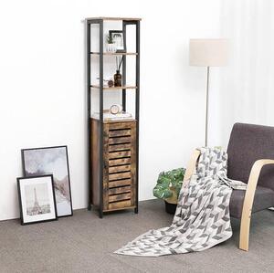 REGÁL, hnedá, čierna, uhlíková oceľ, 37/167/30 cm Boxxx - Online Only drobný nábytok, Online Only