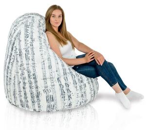 Sedací vak BAG Sako Design Music Veľkosť: XXL