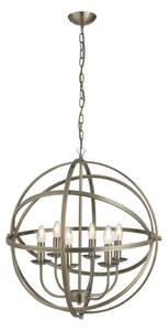 Searchlight 2476-6AB - Závesný luster ORBIT na retiazke 6xE14/60W/230V mosadz