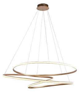 Endon 97645 - Stmievateľný LED luster na lanku TWIRL LED/131W/230V 3000K, zlatý
