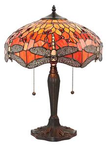 Endon 64093 - Stolová lampa Tiffany DRAGONFLY 2xE27/60W/230V priemer 41 cm