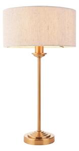 Endon 110728 - Stolná lampa HIGHCLERE 1xE14/7W/230V béžová/mosadz