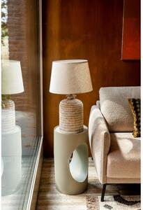 Béžová stolová lampa s ľanovým tienidlom Russel - Dutchbone