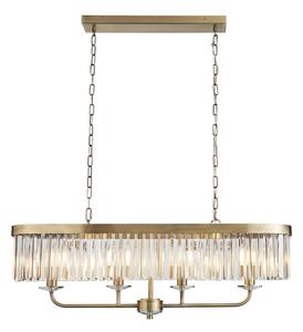 Endon 110539 - Luster na reťazi CHESTERFIELD 4xE14/6W/230V mosadz