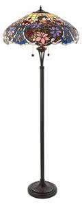 Endon 64323 - Stojacia lampa Tiffany SULLIVAN 2xE27/60W/230V priemer 56 cm