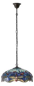 Endon 64080 - Luster na reťazi Tiffany DRAGONFLY 3xE27/60W/230V priemer 41 cm