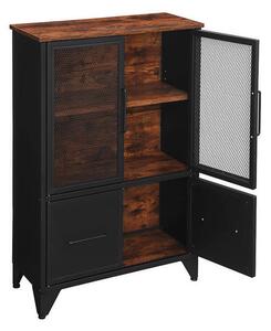KOMODA, hnedá, čierna, 70/100/33 cm Boxxx - Obývacie zostavy, Online Only