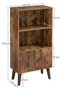 VYSOKÁ KOMODA, hnedá, 60/120/30 cm Boxxx - Online Only drobný nábytok, Online Only