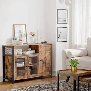 KOMODA, hnedá, čierna, 110/75/33 cm Boxxx - Komody, Online Only