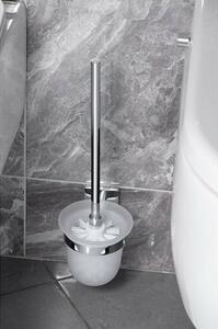 SAPHO XQ301 X-Square WC kefa nástenná, strieborná