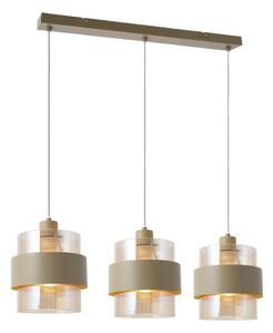 Luster na lankách VALENTINO 3xE27/15W/230V béžová/číra