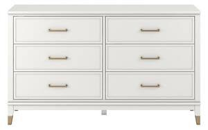 Biela komoda CosmoLiving by Cosmopolitan Westerleigh, 144 x 85 cm