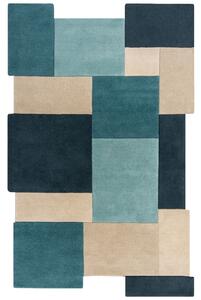 Flair Rugs koberce Ručne všívaný kusový koberec Abstract Collage Teal - 200x290 cm