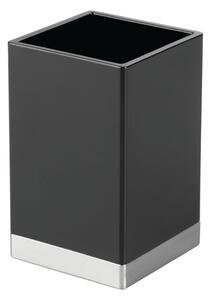 Čierny úložný box iDesign Clarity, 6 x 6 cm