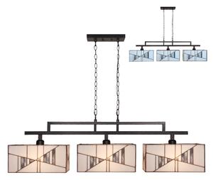 Vitráž minimalistický luster 3 tienidlá Prezent 216 vzor 15