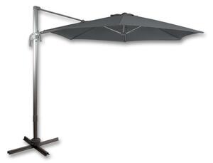 Slnečník Santorini Ø 300cm šedý