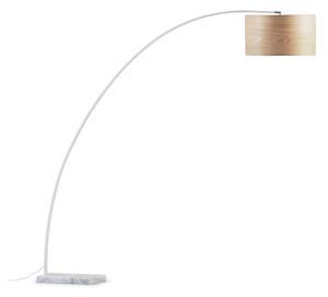 Biela/v prírodnej farbe stojacia lampa s dreveným tienidlom (výška 210 cm) Juhe Ash – Kave Home