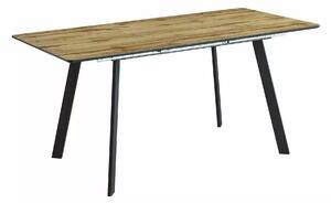BARI stôl 120(160)X80, dub artisan/nohy čierny mat