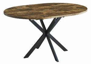 GASTON stôl jedálenský 100(135)x100cm, orech VINTAGE/čierny