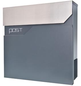 Poštová schránka POST SN3695-1 - antracit+nerez