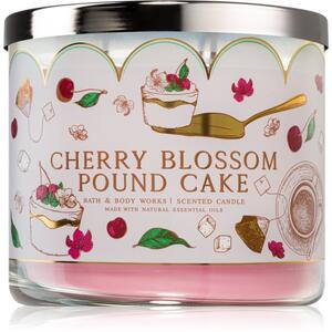 Bath & Body Works Cherry Blossom Pound Cake vonná sviečka 411 g