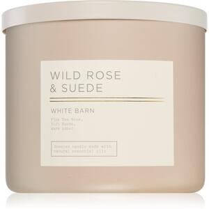 Bath & Body Works Wild Rose & Suede vonná sviečka 411 g