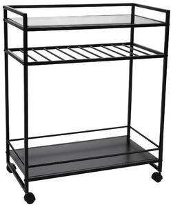 SERVÍROVACÍ VOZÍK, čierna, 70/37/86 cm - Barový nábytok, Online Only